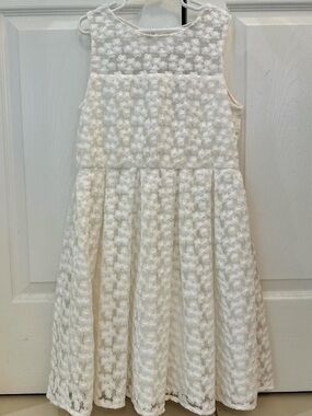 EUC Milly minis White eyelet Lace Girls' Dress size 12